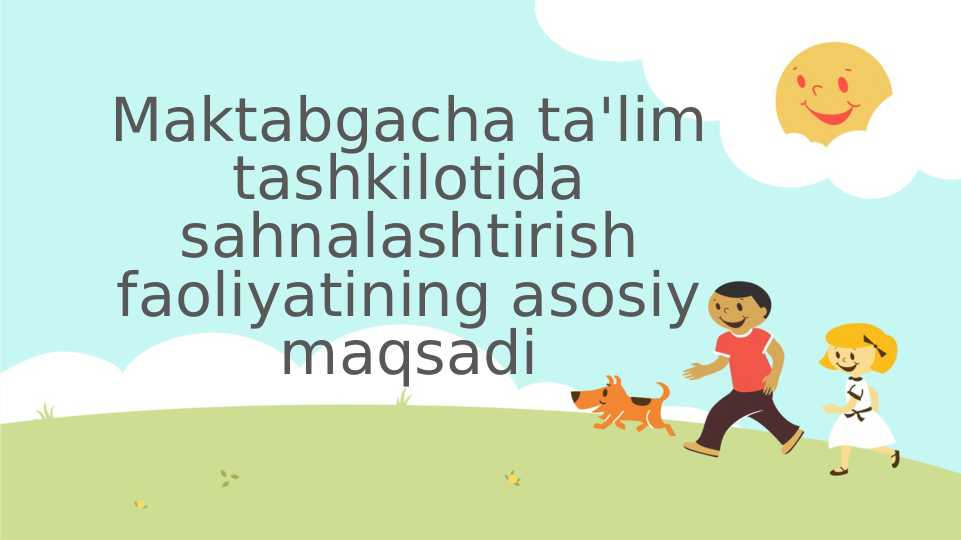 maktabgacji ta'lim tshkilotida sahnalashtirish