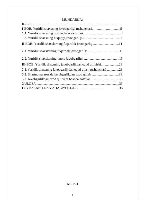 Yuridik shaxsning javobgarligi