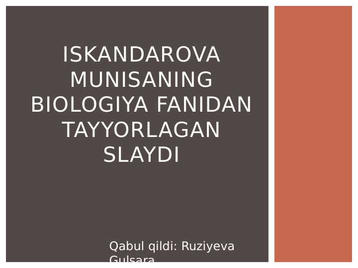 Irsiyatning xromasoma nazariyasi. T. G. Morgan. Genlarning birikish xolati, krossingover
