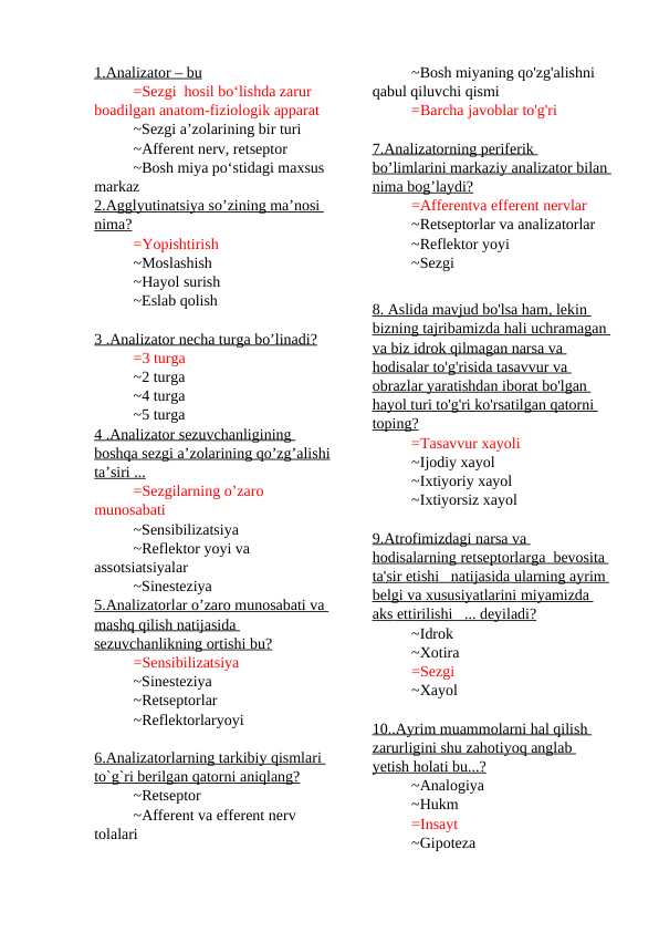 Maktab psixologlari atestatsiya savollar javobli