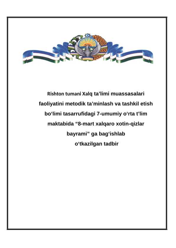 8-MART Tadbir ssenariy