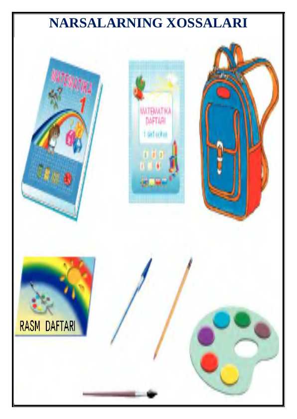 1-sinf Matematika 35talik tarqatma materiallar Boshlang'ich ta'lim