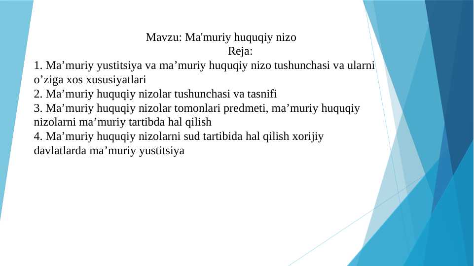 Ma'muriy huquqiy nizo