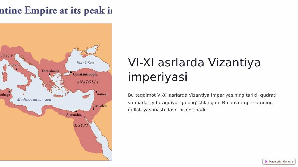VI-XI asrlarda Vizantiya imperiyasi