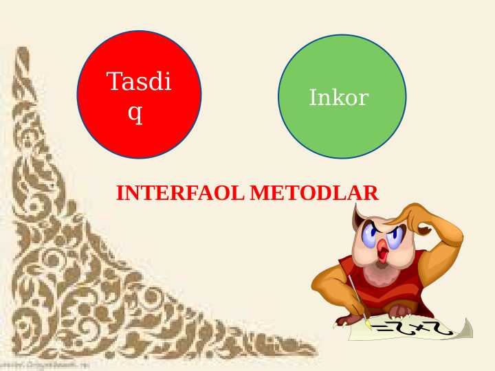 INTERFAOL METODLAR