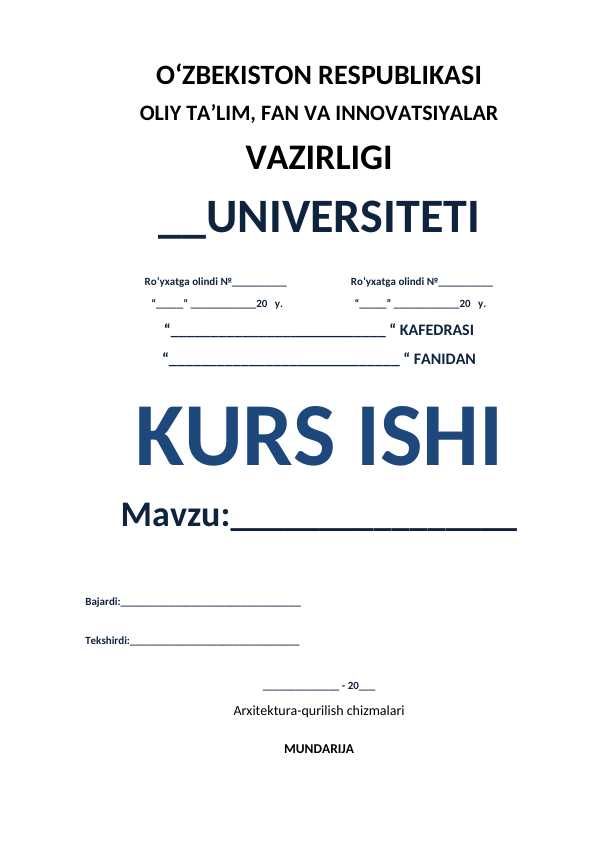 Arxitektura-qurilish chizmalari