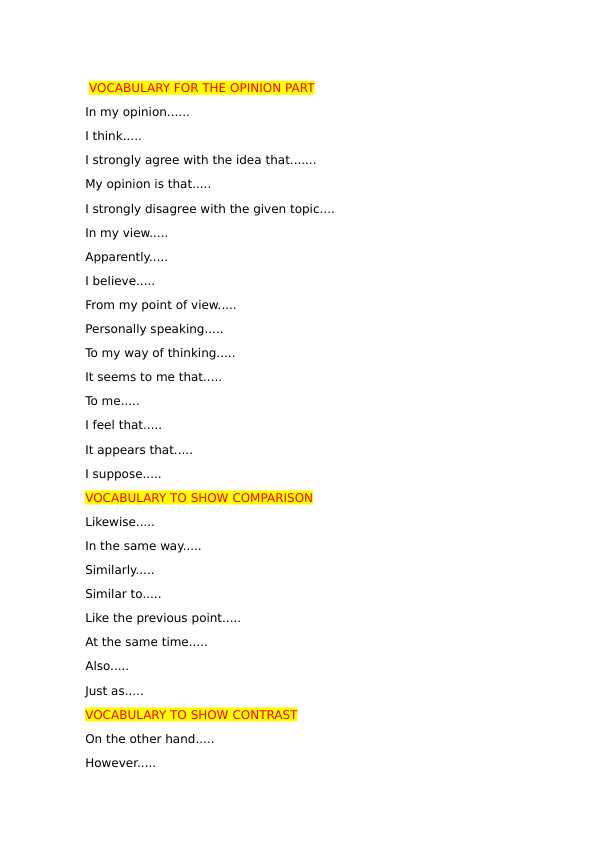 ESSENTIAL VOCABS FOR IELTS WRITING.