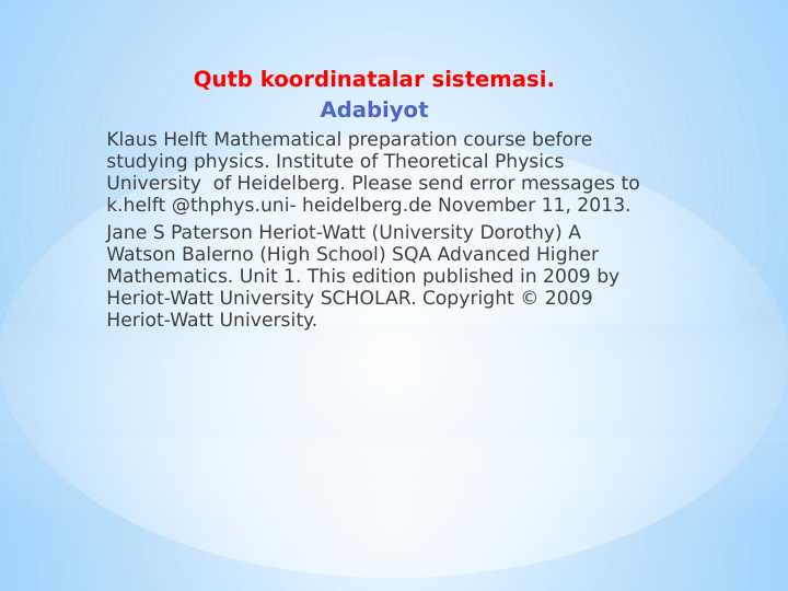 Qutb koordinatalar sistemasi