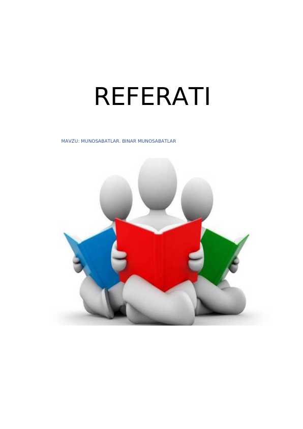 Maxsus binar munosabatlar