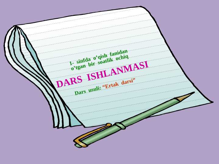 1- sinfda o’qish fanidan o’tgan bir soatlik ochiq DARS ISHLANMASI Dars usuli: “Ertak darsi”