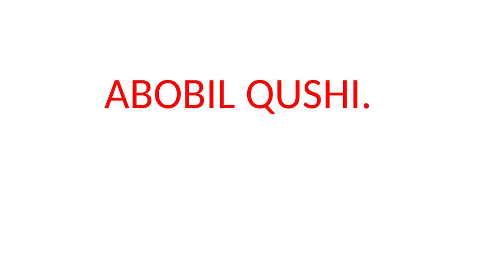 Abobil qushi