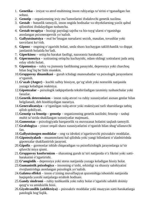 Psixologik tugʼot