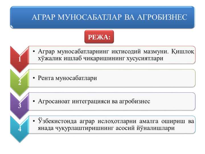 АГРАР МУНОСАБАТЛАР ВА АГРОБИЗНЕС pptx