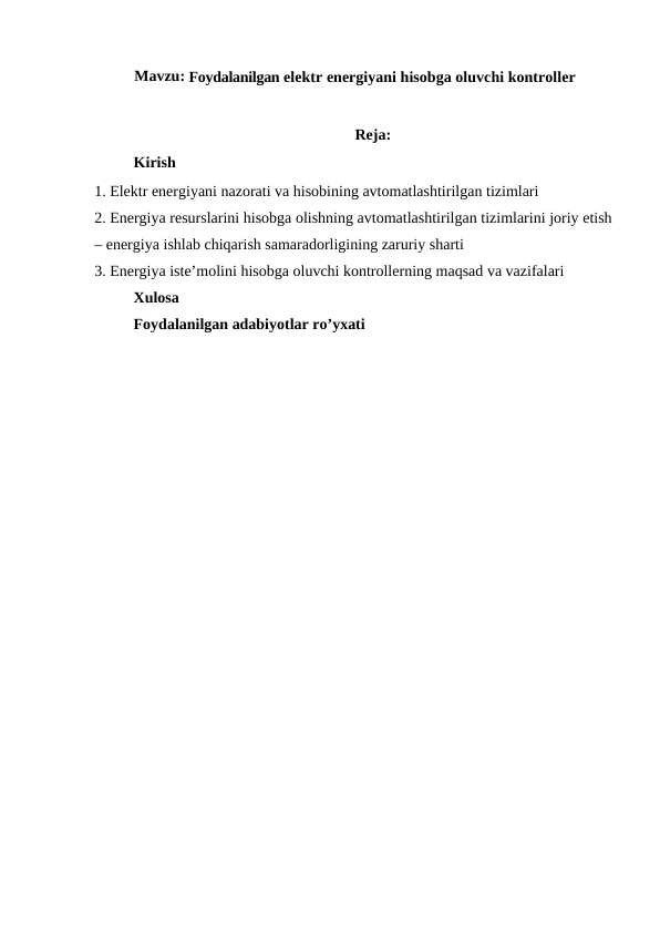 Foydalanilgan elektr energiyani hisobga oluvchi kontroller.docx