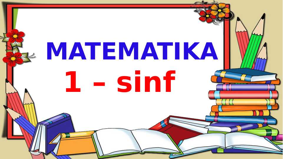 1-sinf matematika uzunlik santimetr