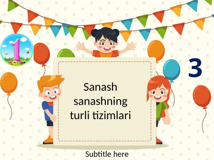 Sanash sanashning turli tizimlari