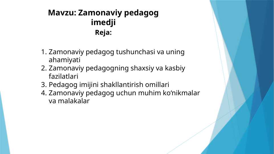 Zamonaviy pedagog imedji