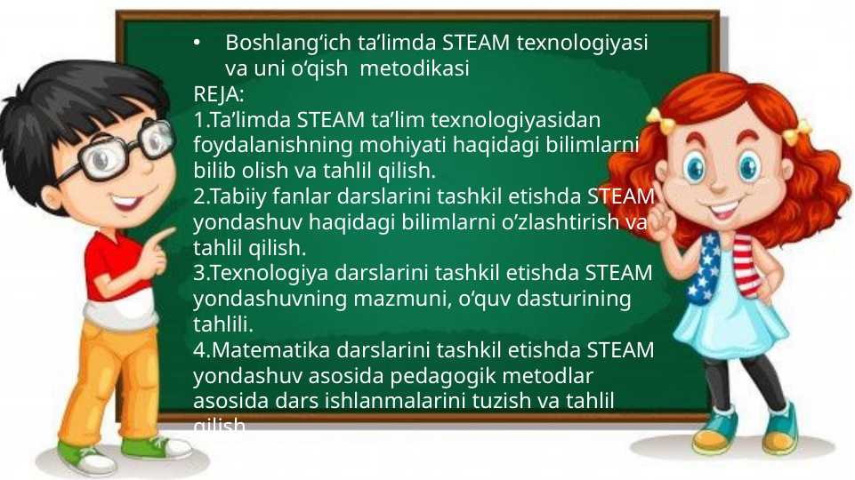 Boshlang‘ich ta’limda STEAM texnologiyasi va uni o‘qish metodikasi