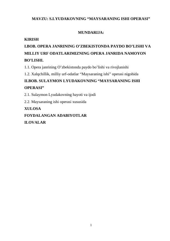 Lyudakovning “Maysaraning ishi operasi”