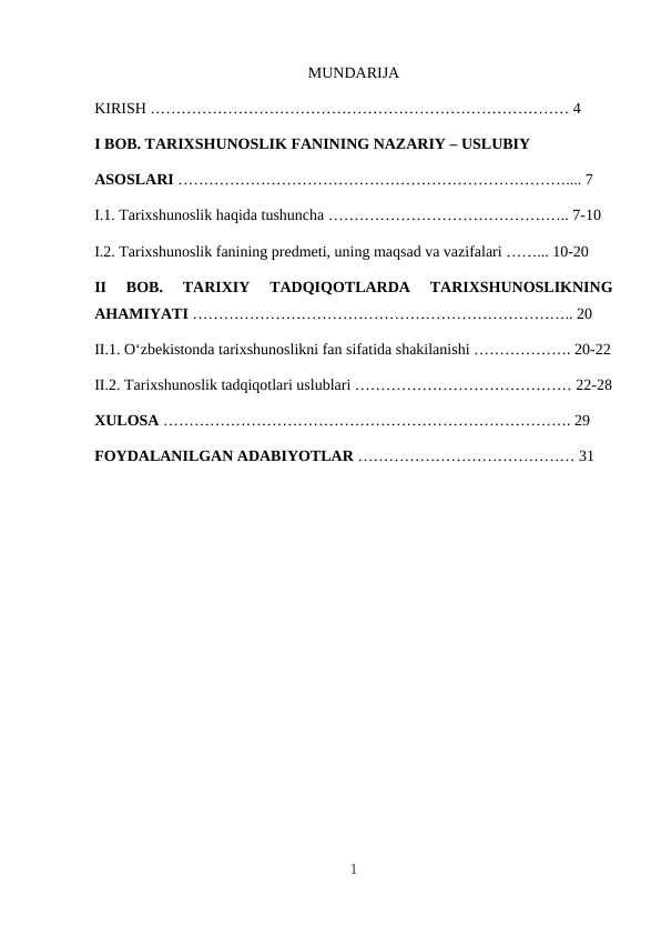 Tarixshunoslik fanining nazariy-uslubiy asoslari