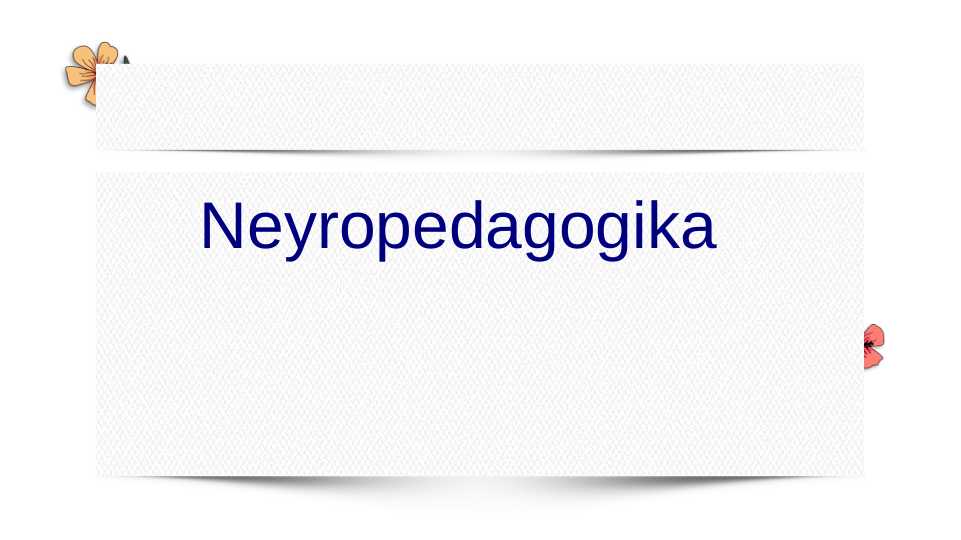 NEYROPEDAGOGIKA
