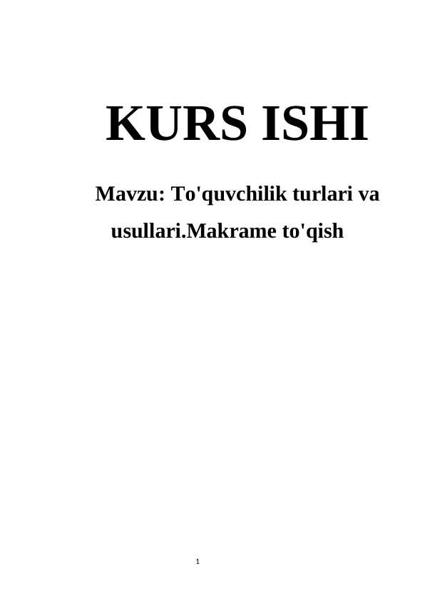 To'quvchilik turlari va usullari.Makrame to'qish