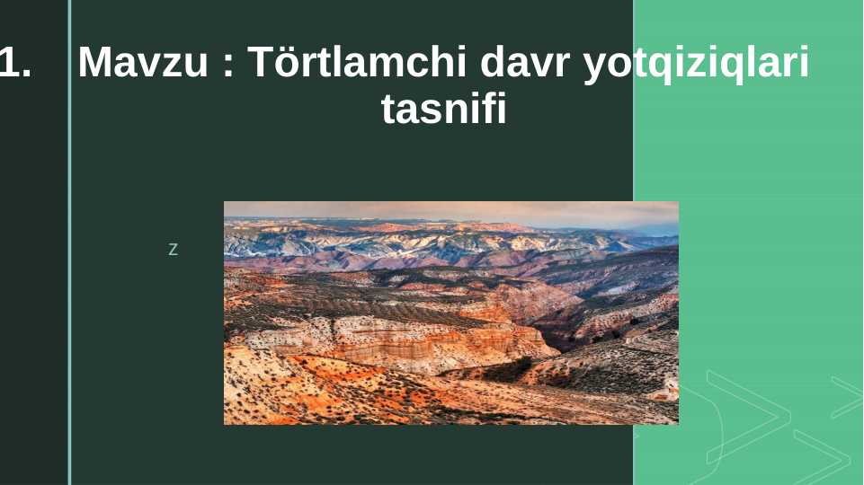 Toʻrtlamchi davr yotqiziqlari