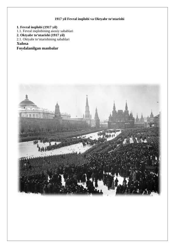 1917 yil Fevral inqilobi va Oktyabr to‘ntarishi 25