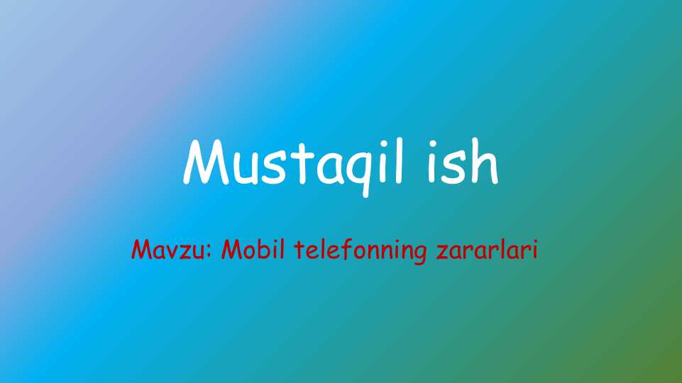 Mobil telefonning zararlari