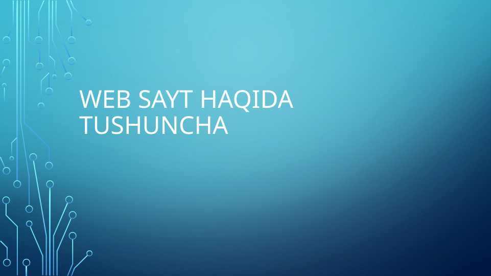 Web sayt HAQIDA TUSHUNCHA