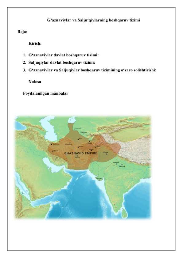 G‘aznaviylar va Saljo‘qiylarning boshqaruv tizimi 25