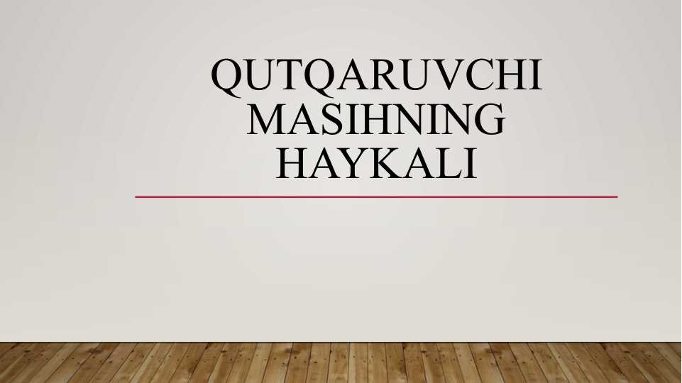 Qutqaruvchi Masihning haykali