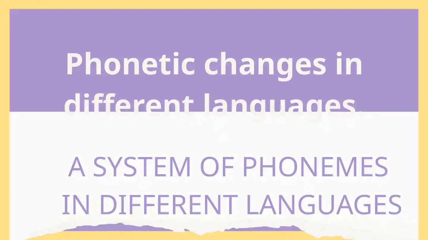 Phonetic changes in different languages