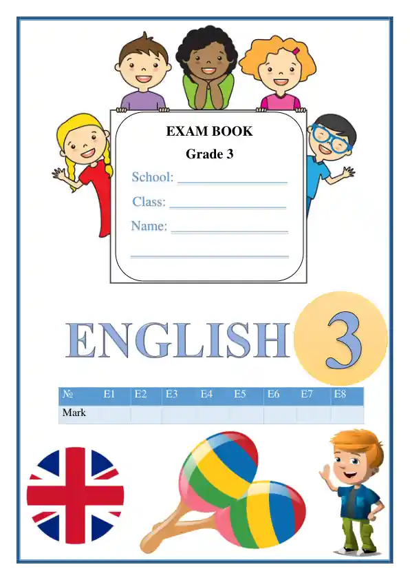 Exam book (grade 3) 3-sinflar uchun nazorat ishi daftari
