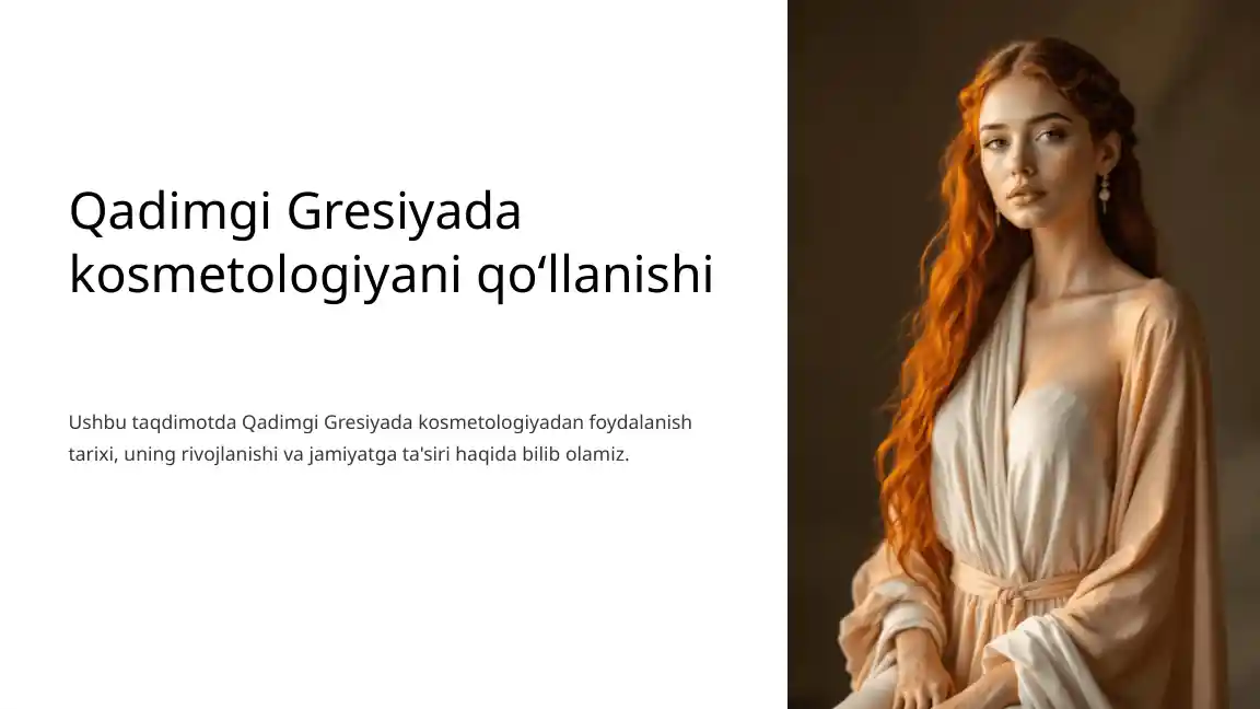 Qadimgi Gresiyada kosmetologiyani qo‘llanishi