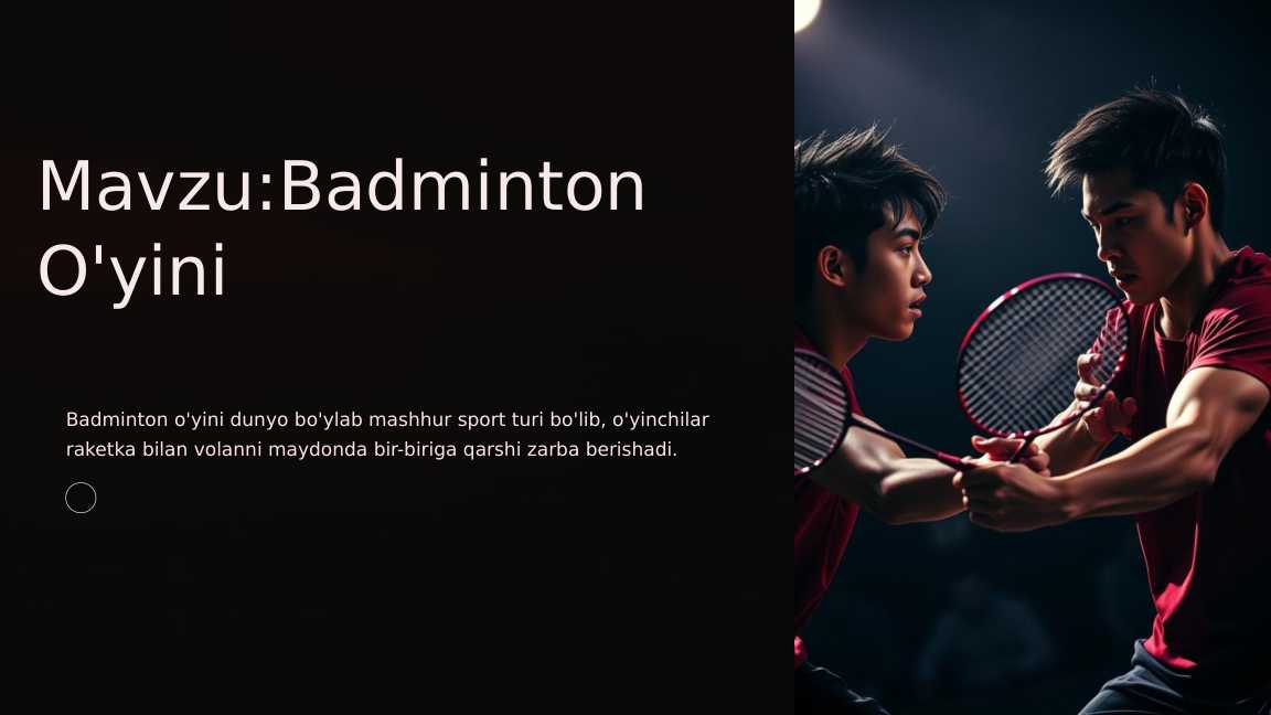 Badminton o'yini