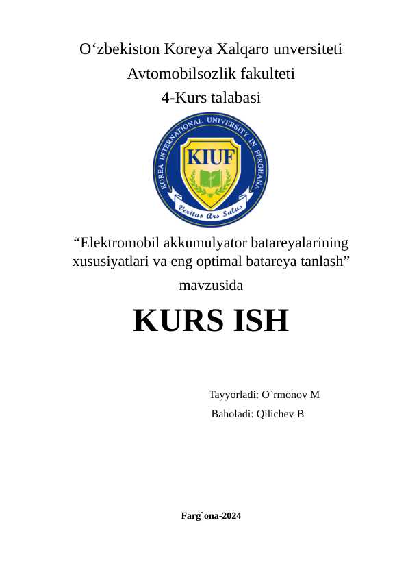 Elektromobil akkumulyator batareyalarining xususiyatlari va eng optimal batareya tanlash