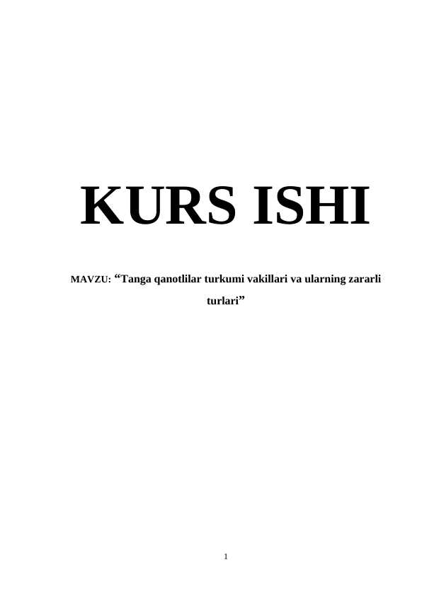 Tanga qanotlilar turkumi vakillari va ularning zararli turlari
