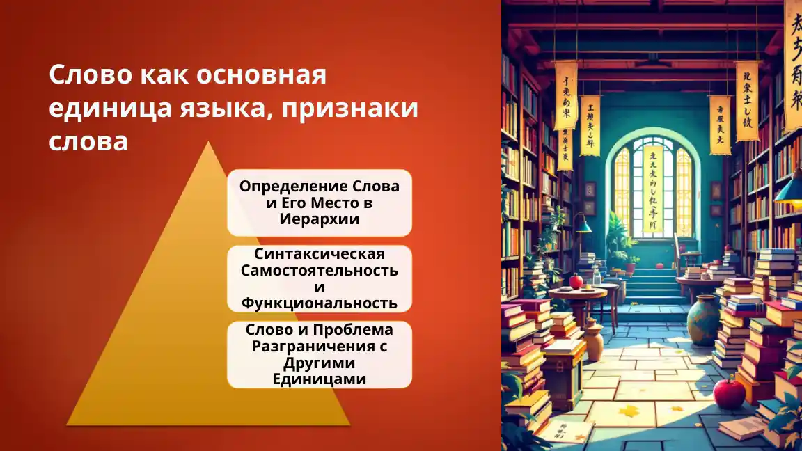 Слово как основная единица языка, признаки слова