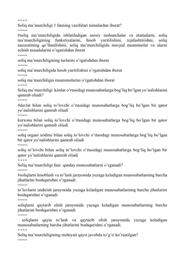 Soliq ma’murchiligi