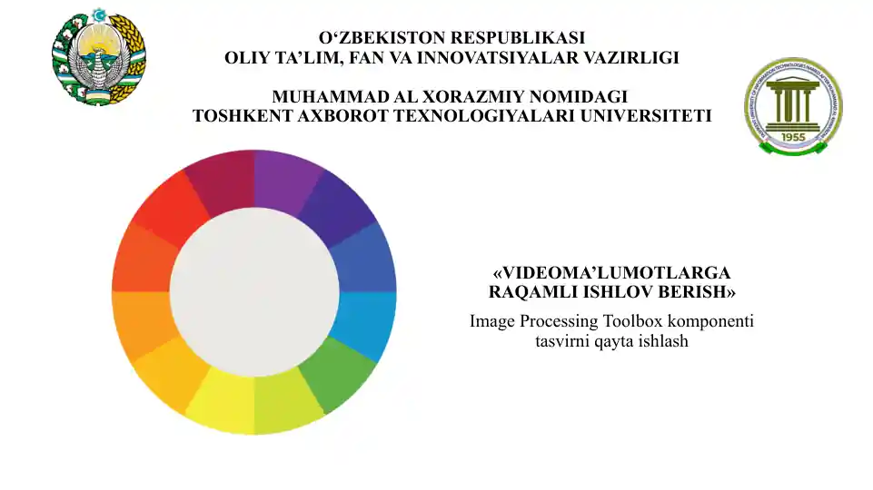 Image Processing Toolbox komponenti tasvirni qayta ishlash MATLAB