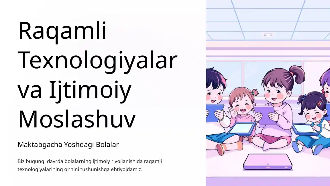 Raqamli Texnologiyalar va Ijtimoiy Moslashuv