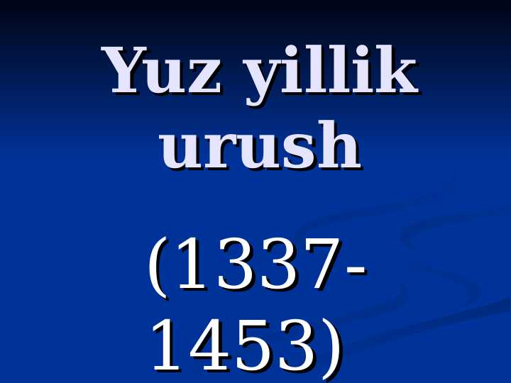 Yuz yillik urush