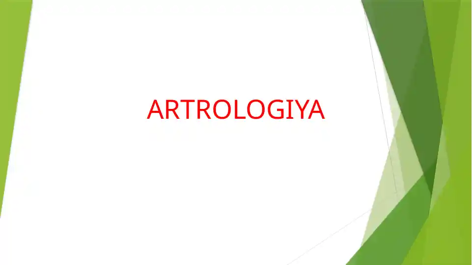 Artrologiya Артрология