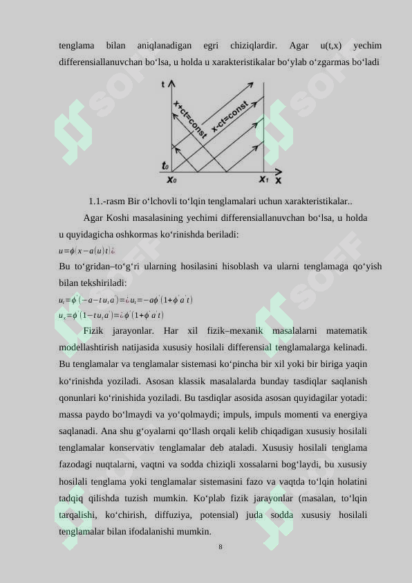 Giperbolik tenglamalarni ayirmali metodlar bilan yechish