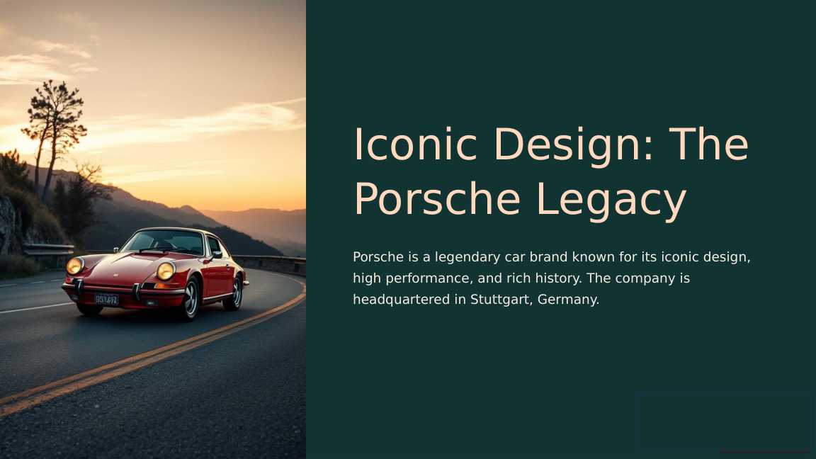 Porsche haqida Prezentatsiya (English)