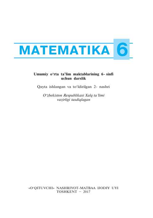 Matematika 6-sinf