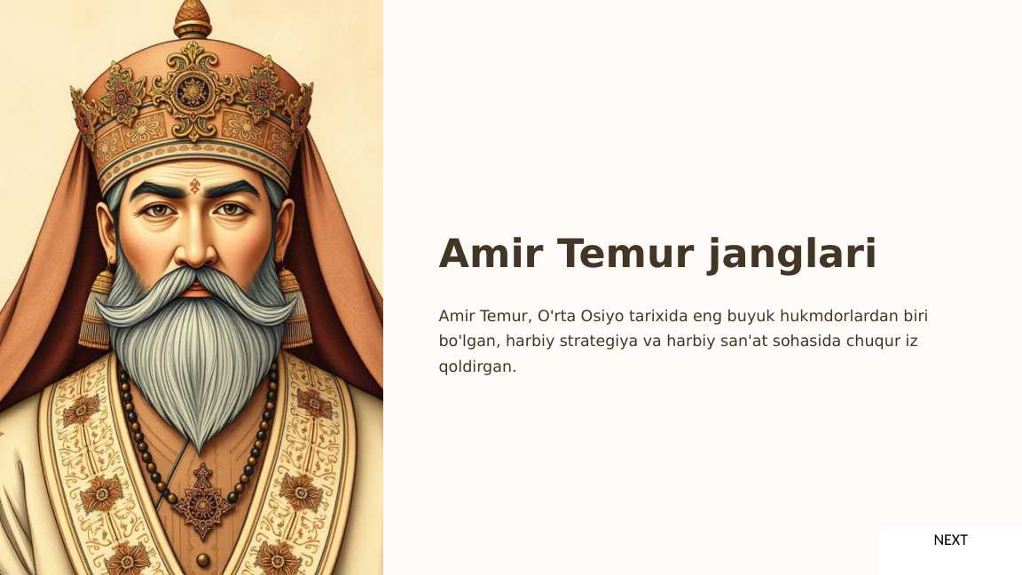 Amir Temur janglari haqida