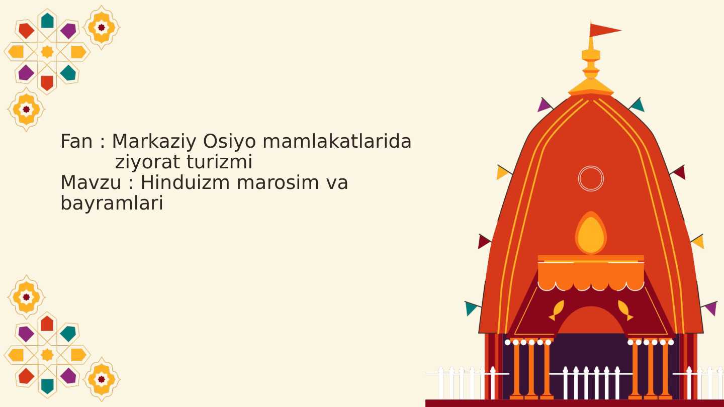 Hinduizm marosim va bayramlari
