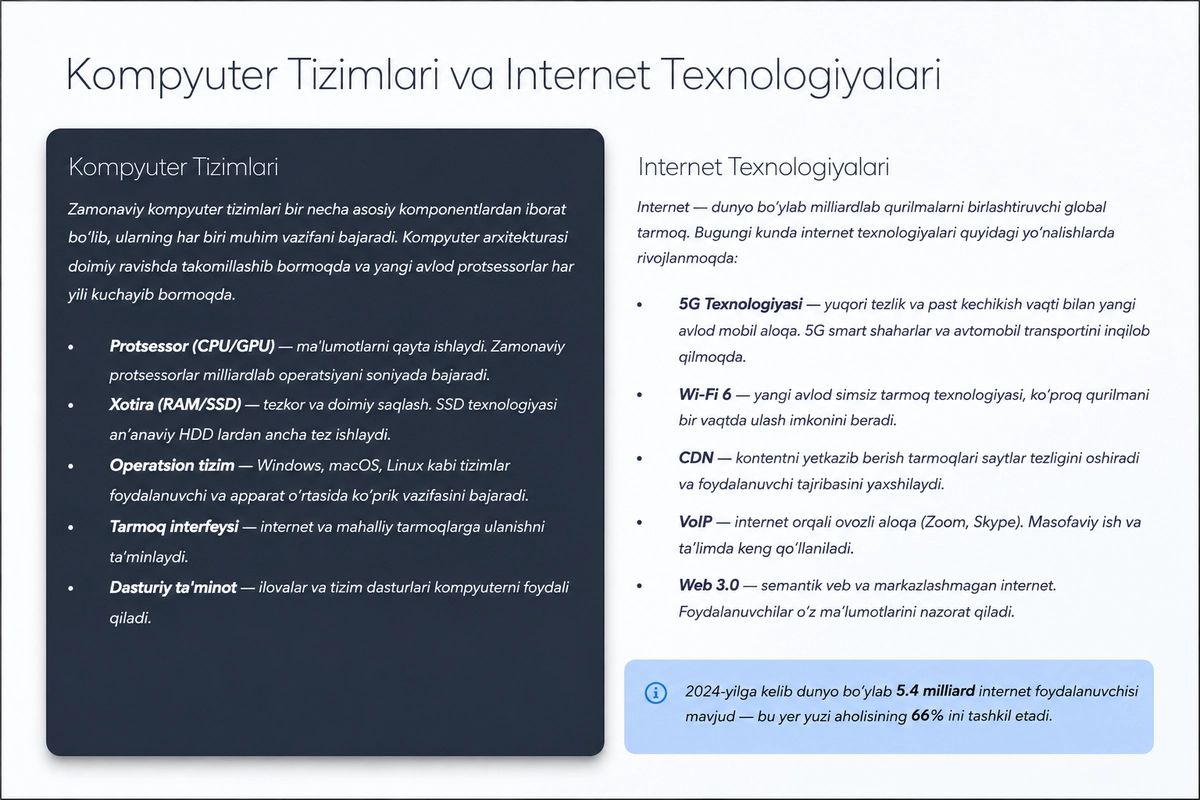 Axborot Texnologiyalari